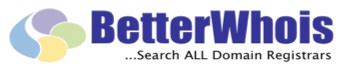 Better Whois: The WHOIS domain search that works with all .